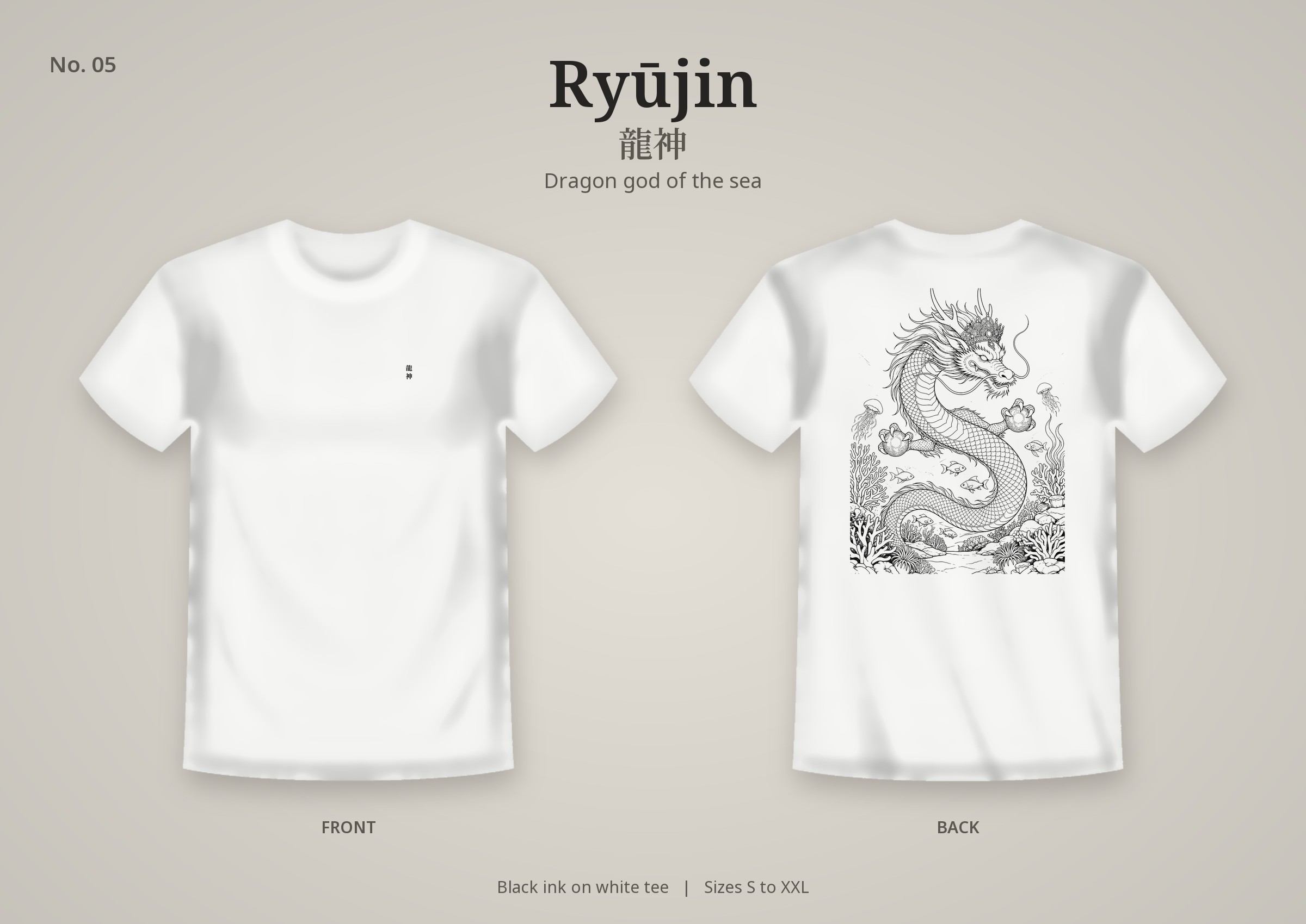 Ryūjin design on a white t-shirt