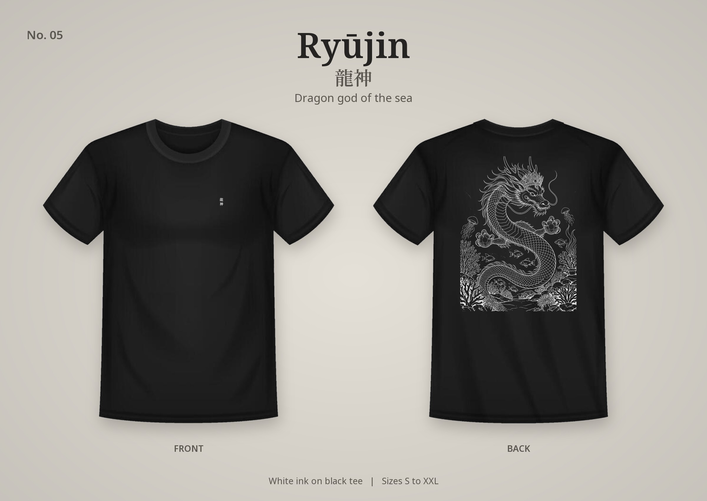 Ryūjin design on a black t-shirt