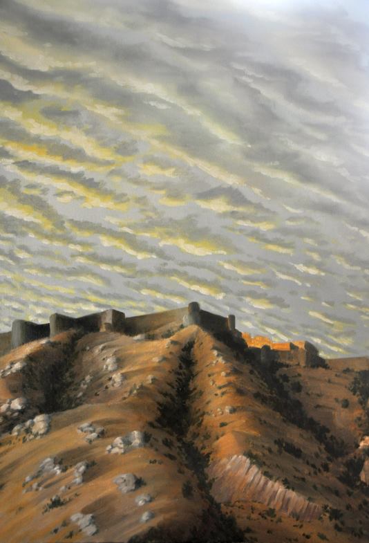 Amer Fort Battlements, Oil, 2012