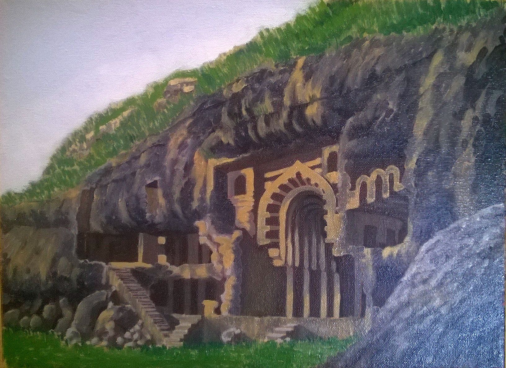 Bhaja Caves, Oil, 2014
