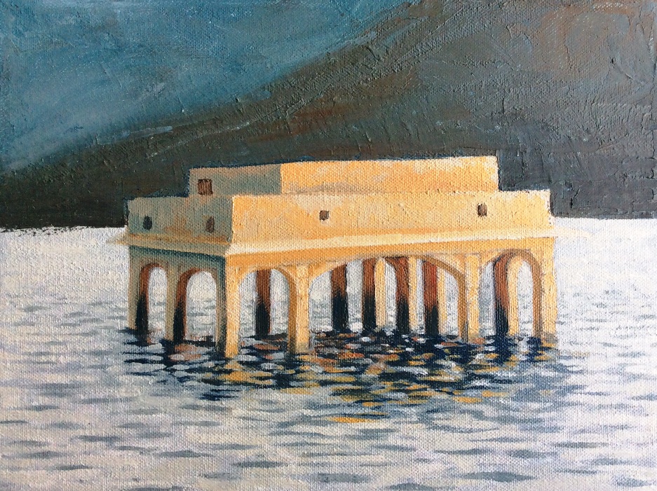 Jaipur Submerged Ruins, Oil, 2016